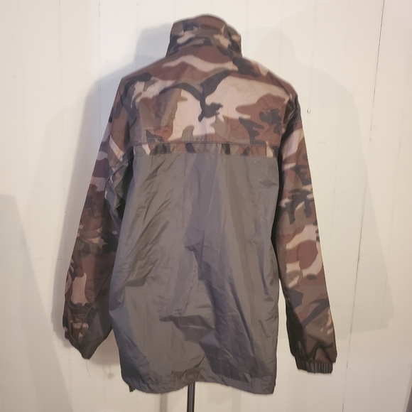 I5 Apparel Men's Camo & Gray Lightweight Winderbreaker Rain Jacket XL - Picture 6 of 7